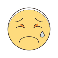 sad face icon, sad face vector illustration-simple illustration of sad face, perfect for sad face logos and icons