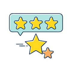 Fototapeta premium star rating icon, star rating vector illustration-simple illustration of star rating, perfect for star rating logos and icons
