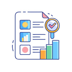 Obraz premium survey results icon, survey results vector illustration-simple illustration of survey results, perfect for survey results logos and icons