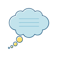 thought bubble icon, thought bubble vector illustration-simple illustration of thought bubble, perfect for thought bubble logos and icons