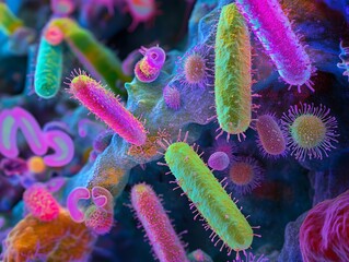Vibrant Geometric Structures of Intricate Bacterial Microorganisms Revealed Under Microscopic