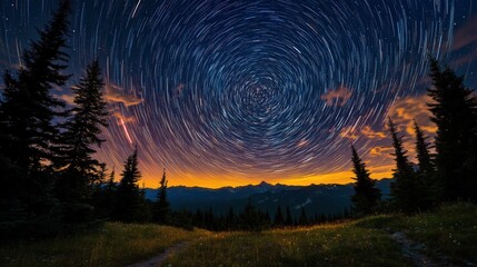 Perseid meteor shower, with countless shooting stars streaking across the summer sky