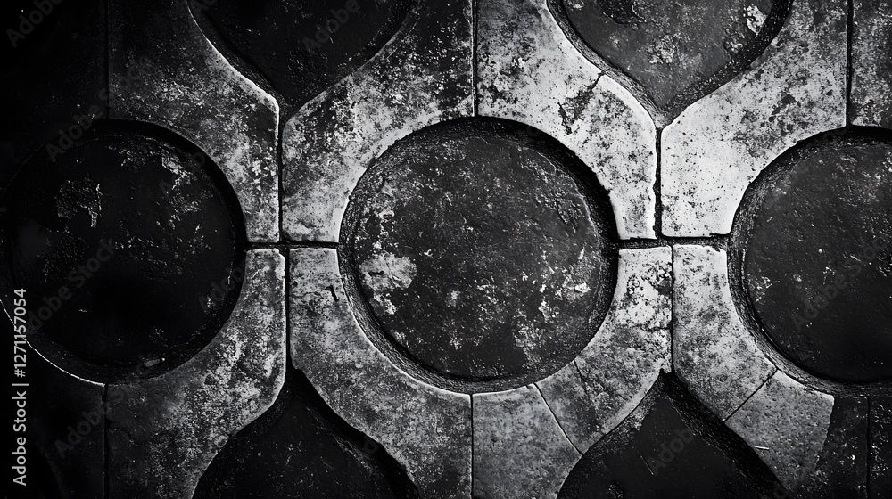 Poster monochrome artistic shot of geometric patterns industrial setting abstract image close-up view textu