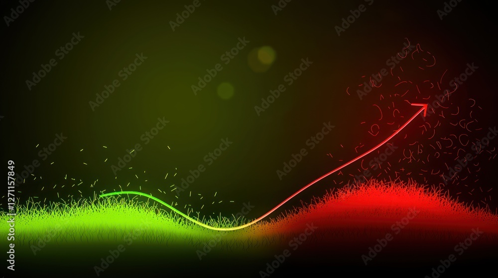 Aufkleber visualizing growth a dynamic representation of success