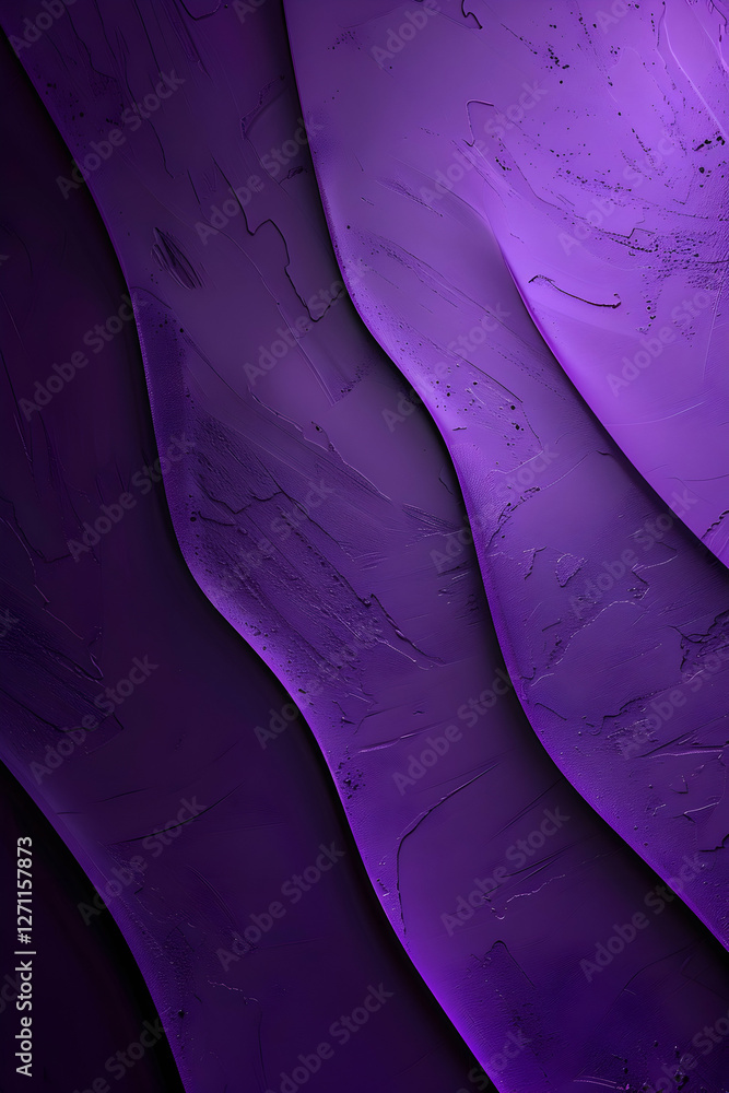 Poster abstract purple waves with textured layers creating a visually striking background effect
