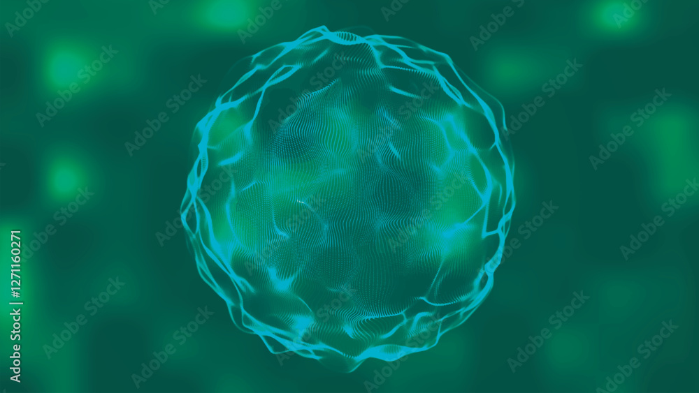 Aufkleber futuristic and abstract fluid geometric sphere on light background. abstract motion graphics with fl