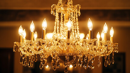 luxury chandelier in the room of the house