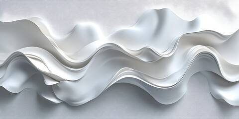 Fototapeta premium Abstract White Flowing Shapes
