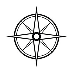compass on a white background