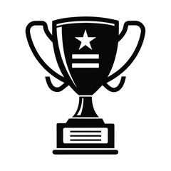 gold trophy cup isolated on black