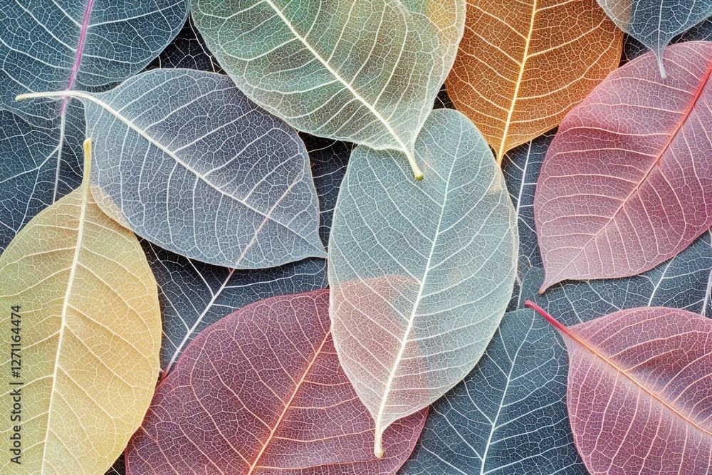 Aufkleber a cluster of leaves in a natural setting