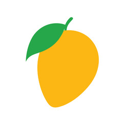 ripe mango vector art on white background