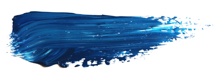 Blue Paint Stroke. Abstract Design Element On Black Background