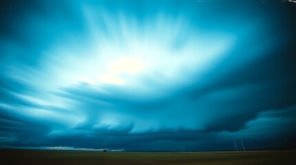 Blue Sky with Wispy Clouds