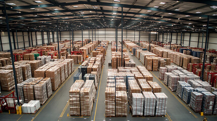 goods box in shipping warehouse