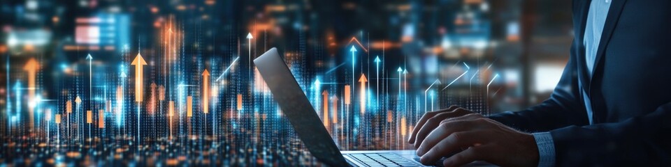 Man working on computer in office setting