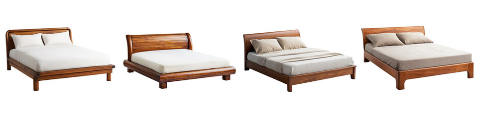 Stylish and Cozy Bedroom Furniture with Minimalist Wood Design for Comfortable Relaxation and Peaceful Slumber  Inviting and Harmonious Interior with Elegant Decor and Soothing Ambiance