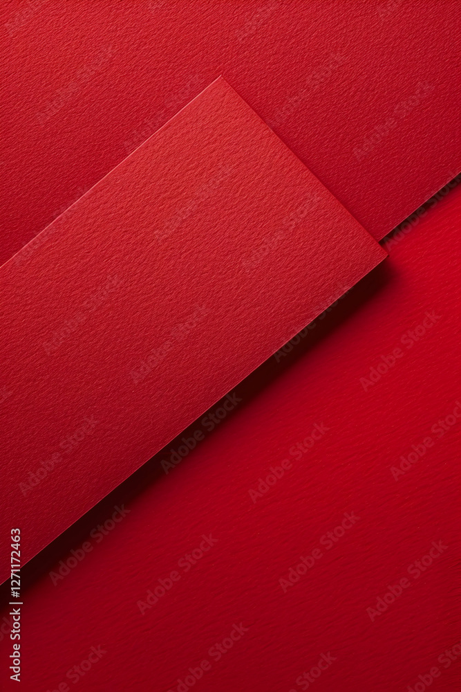 Poster abstract composition of layered red paper textures creating a vibrant visual depth