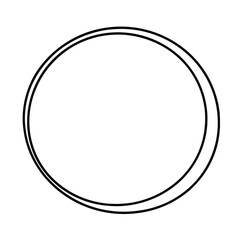 vector illustration of a round frame