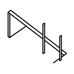 a swing on a white background