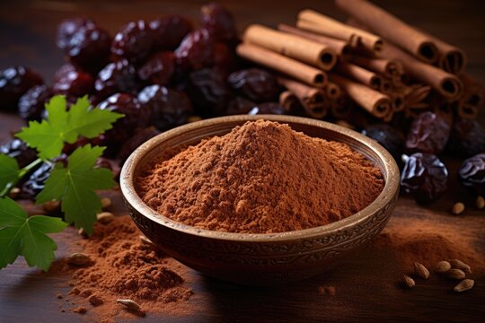 Turkish cinnamon spice with an organic and aromatic ground texture.