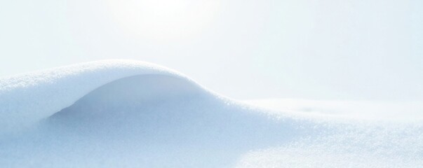 Softly falling snow wave on pristine white background creates serene atmosphere, snow, serenity, peaceful