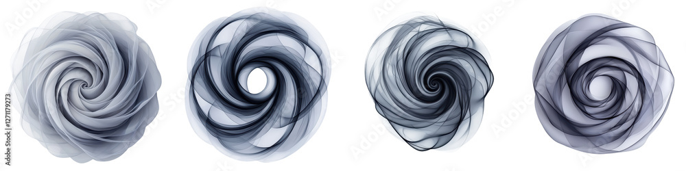 Poster captivating monochrome swirls ethereal abstract fluid vortex patterns with elegant minimalist aesthe