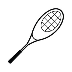badminton racket and shuttlecock isolated