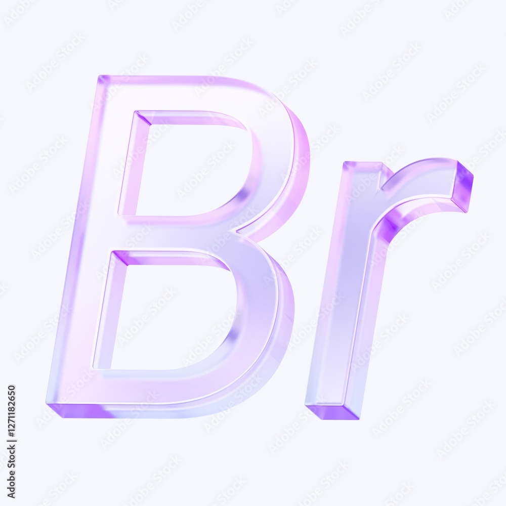 Poster belarusian ruble currency icon with colorful gradient. 3d rendering illustration for graphic design,