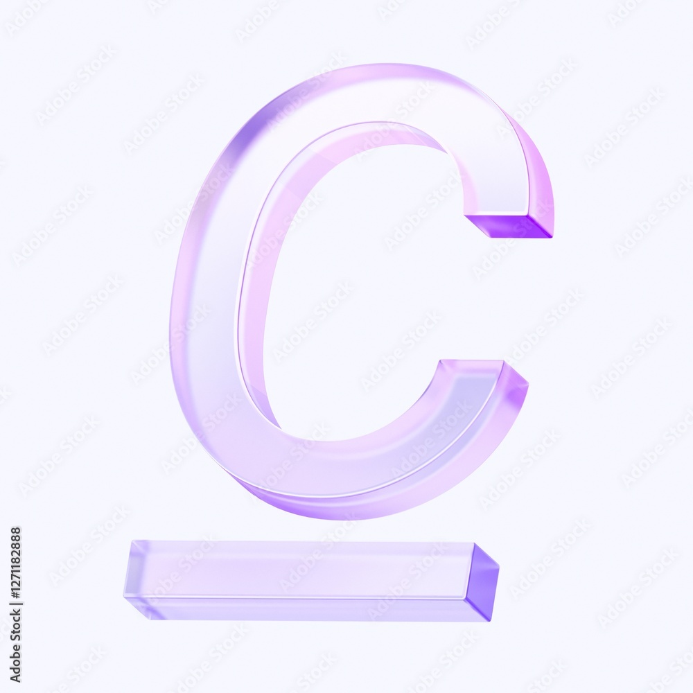 Poster som currency icon with colorful gradient. 3d rendering illustration for graphic design, ui ux design