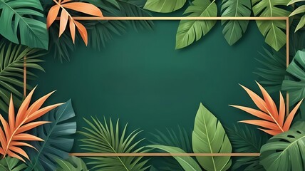 Leaves banner composition