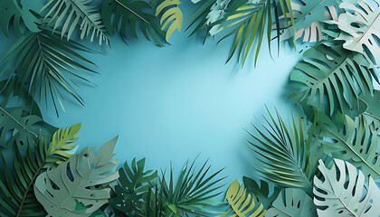 Leaves banner composition