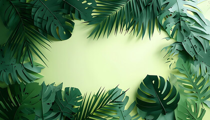 Leaves banner composition