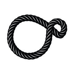 rope knot isolated on white