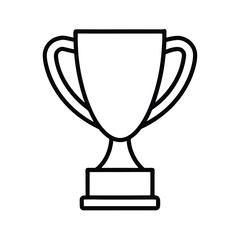 gold cup isolated on white