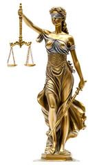 Fototapeta premium Statue of justice on the white background