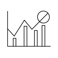 business graph with arrow