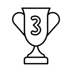 gold cup isolated on white background