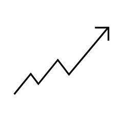 business graph with arrow