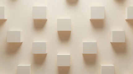 Abstract Beige Background with Cubic Forms