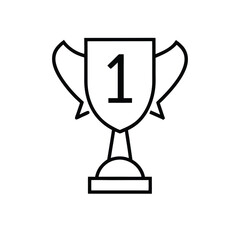 gold trophy cup with ribbon