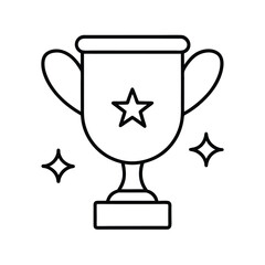 gold trophy cup with ribbon