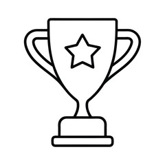 gold trophy cup with ribbon