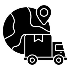 A perfect design icon of global delivery location