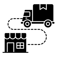 Perfect design icon of cargo van