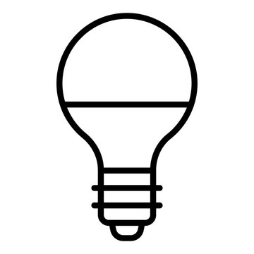 recommend clip art: Sleek LED light bulb outline icon with a modern, efficient design