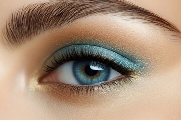 Obraz premium Stunning Teal Eyeshadow Look