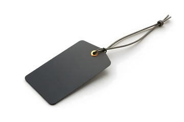 Blank Price Tag. Craft paper tag with twine. cardboard price tags isolated on white background