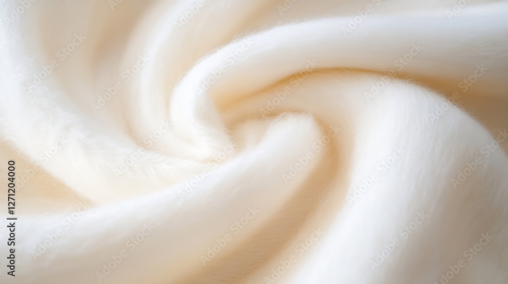 Leinwandbilder closeup of soft and fluffy fabric revealing its smooth and inviting texture : generative ai