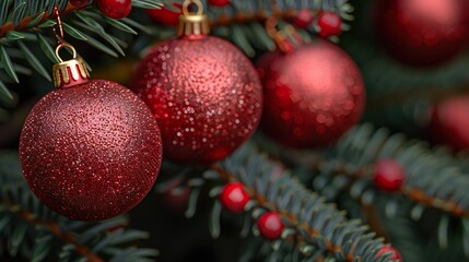 Obraz premium Christmas decoration plant tree christmas decorations. HD 8K ramzan wallpaper Photographic Image